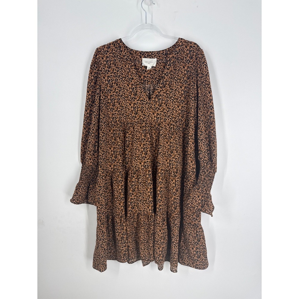 Tuckernuck Pomander Place Kenzo Leopard Dress XXL Tiered Mini Elevated Casual